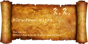 Kürschner Kitti névjegykártya